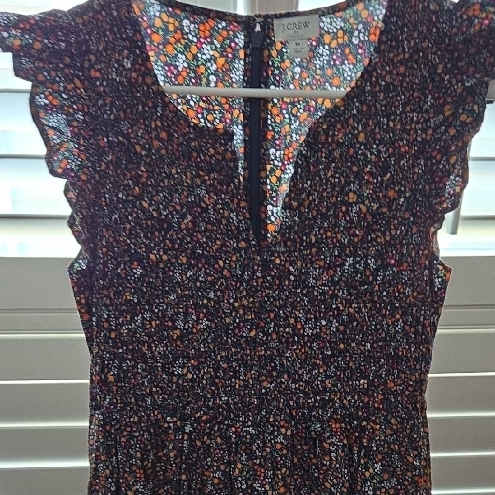 J. Crew Sleeveless Ruffled Dress
